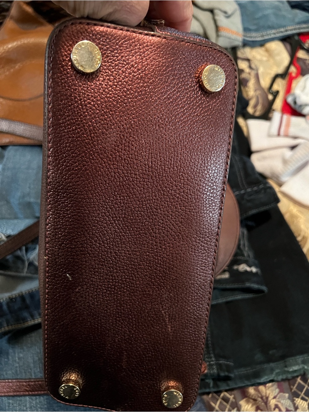 Michael Kors Metallic Copper Leather Backpack with Gold Hardware - Picture 7 of 7